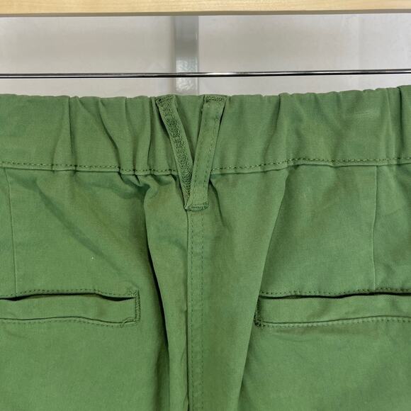 UNIVERSAL STANDARD Breezy Weekend Pants Twill Slim Straight Casual Green S 14 16 - Picture 8 of 12
